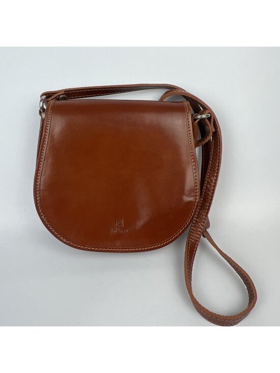Del Borgo Handbags - Del Borgo Brown Leather Handbag Snap Close
